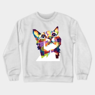 Farbige Katze Crewneck Sweatshirt